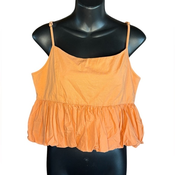 Maeve Anthropologie Ruffled
Bubble-Hem cotton Cropped Cami Tank sz L preloved - Picture 6 of 8